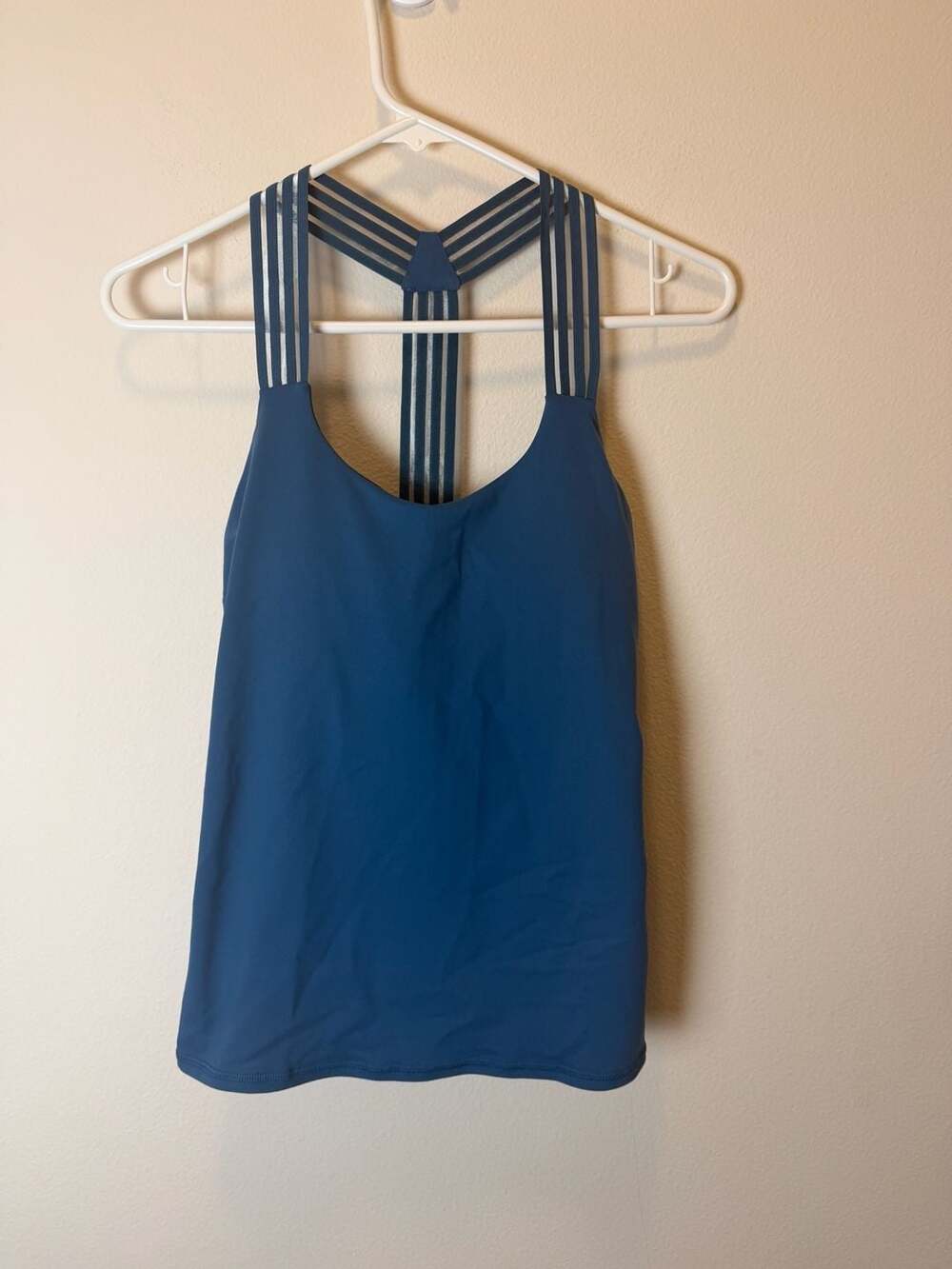 Alo Yoga Tank Top Size M Blue Strappy Back